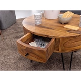 thumbnail of FineBuy Couchtisch Massivholz 60 cm Wohnzimmertisch Rund Sofatisch Tisch Ablage