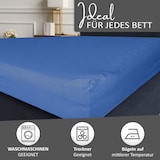 thumbnail of Spannbettlaken Jersey 100% Baumwolle 180-200x200 cm Blau