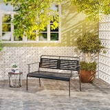 thumbnail of Outsunny-Gartenbank-121L x 64B x 84H cm-Schwarz