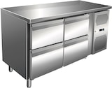 thumbnail of Gastro Edelstahl Kühltisch Kühltheke 4 Schubladen 115 L -2/+8°C Umluftkühlung