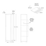 thumbnail of SARMOG COLONNA 1 ANTA SPECCHIO KIT L43 P29 H190 in truciolare nobilitato color bianco fiammato