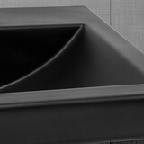 thumbnail of ML-Design Einbauwaschbecken Keramik Schwarz matt 53,5 × 46 × 16,5 cm, eckig, mit Hahnloch & Überlauf – modernes Waschbecken