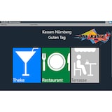 thumbnail of Kassensystem mit 2x 22" Selbst Bedienungs Terminal mit Standfuß  für Gastronomie, Schnellgastroniomie, SB-Kiosk, SB-Terminal