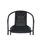 thumbnail of aro Fauteuil de terrasse empilable, acier/plastique, aspect rotin, gris foncé