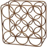 thumbnail of Metalen decoratie wijnrek - Bamboe look