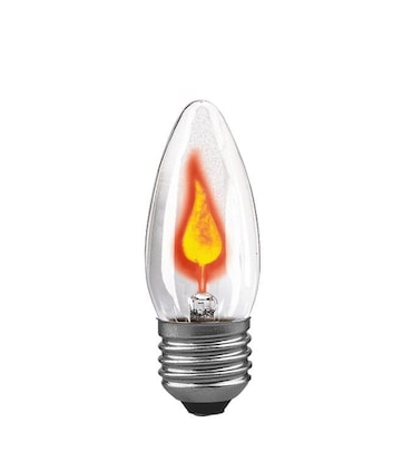 Paulmann Ampoule à incandescence Flamme scintillante  E27 230V 1lm 3W 1500K  Clair 53100