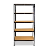 thumbnail of shelfplaza BLACK 180x90x23 cm Schwerlastregal in schwarz mit 5 Böden und 175 kg Traglast pro Boden