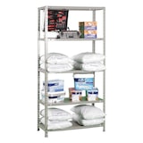thumbnail of SimonRack Metallregal mit Schrauben 2000x1000x400 mm, 5 Böden, 75 kg Biegepunkt, Grau - Advantage