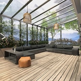 thumbnail of vidaXL 11-delige tuin loungeset met kussens poly rattan grijs