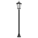 thumbnail of Outsunny farola solar luz solar de exterior con panel solar encendido y apagado automático IP44 para terraza patio 15x15x127 cm negro