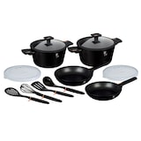 thumbnail of Berlinger Haus Monaco Collection 12-teiliges Kochgeschirr-Set (mattschwarz)