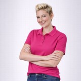 thumbnail of EXNER Damen Poloshirt pink, Polokragen, 3-Knopf, leicht tailliert
