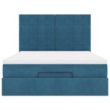thumbnail of vidaXL Ottoman-Bett mit Matratzen Dunkelblau 140x190 cm Samt