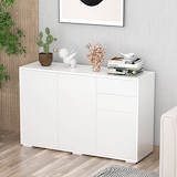 thumbnail of Aparador de Salón con 3 Puertas 2 Cajones y Estante Interior Ajustable Mueble Auxiliar de Almacenaje para Cocina Dormitorio Alto Brillo 117x36x74 cm