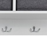 thumbnail of Helloshop26 - Perchero de pared 30 x 100 x 20 cm blanco gris plata 03_0008181
