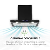 thumbnail of Limelight Dunstabzugshaube 60cm Wandhaube 600m³/h schwarz Schwarz