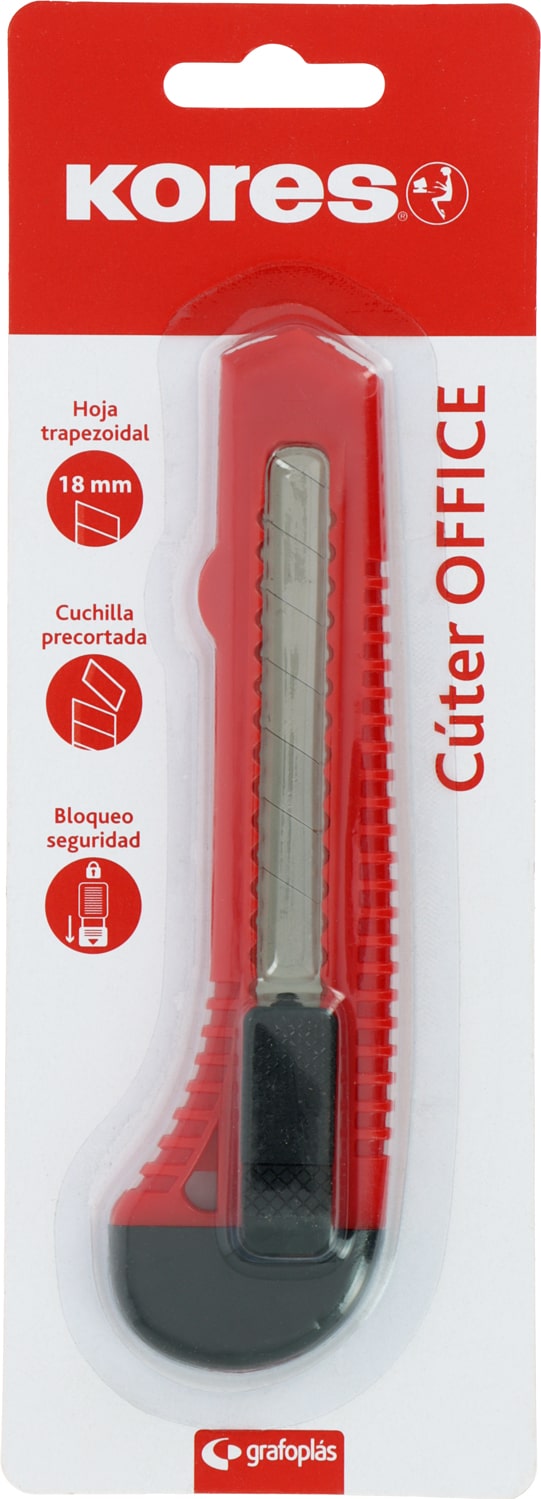 Cúter básico de escritório 18 mm KORES (blister) | Makro