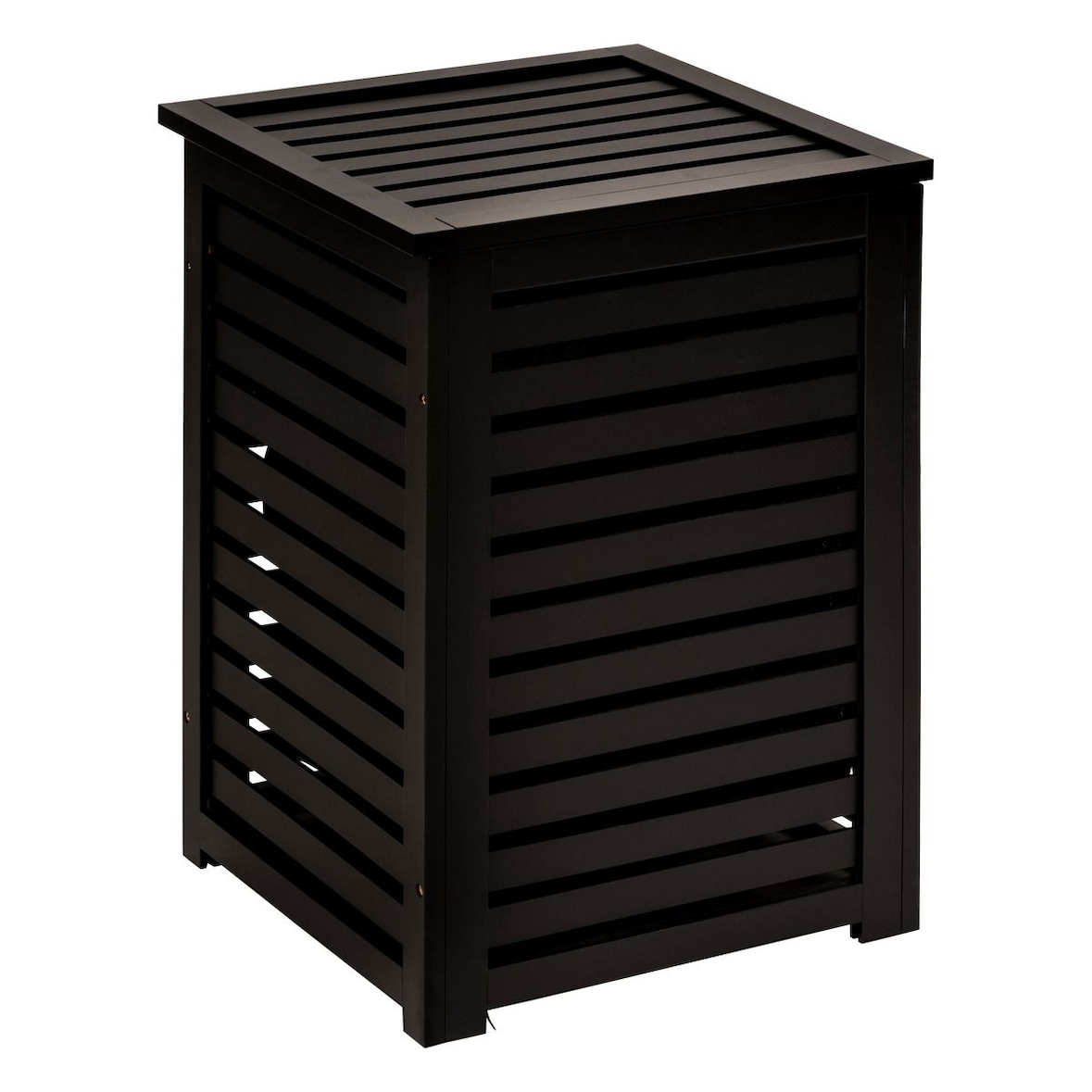 FIVE - Cesto portabiancheria in legno da 65 litri in nero