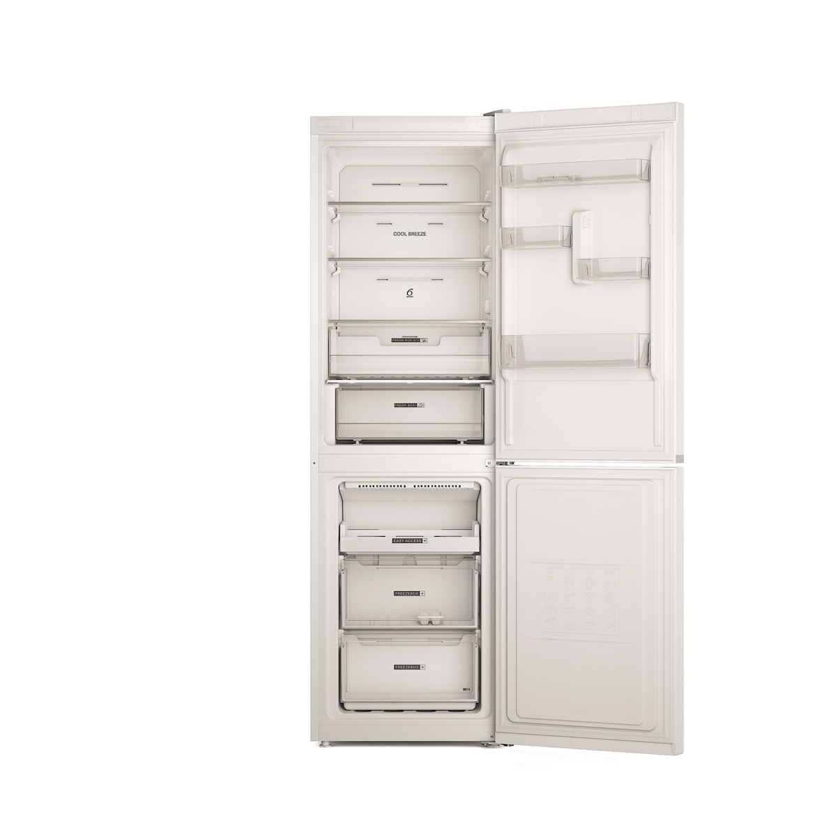 Whirlpool Combinés W7X82OW,335L(231L+104 L), 191.2 x 59.6 x 67.8cm,Blanc,ClasseE,39dB,6èmeSens control,TotalNoFrost