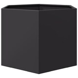 thumbnail of vidaXL Pflanzkübel Schwarz Sechseckig 69x60x45 Stahl