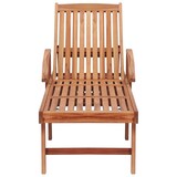 thumbnail of Tumbona con cojín rojo tinto madera maciza de teca A94