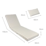 thumbnail of Coussin bain de soleil premium avec coussin - Rayures Beiges