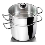 thumbnail of Abert Daily Plus, set 3 pezzi pentola ø 22, vaporiera, couscoussiera, acciaio adatta ad induzione