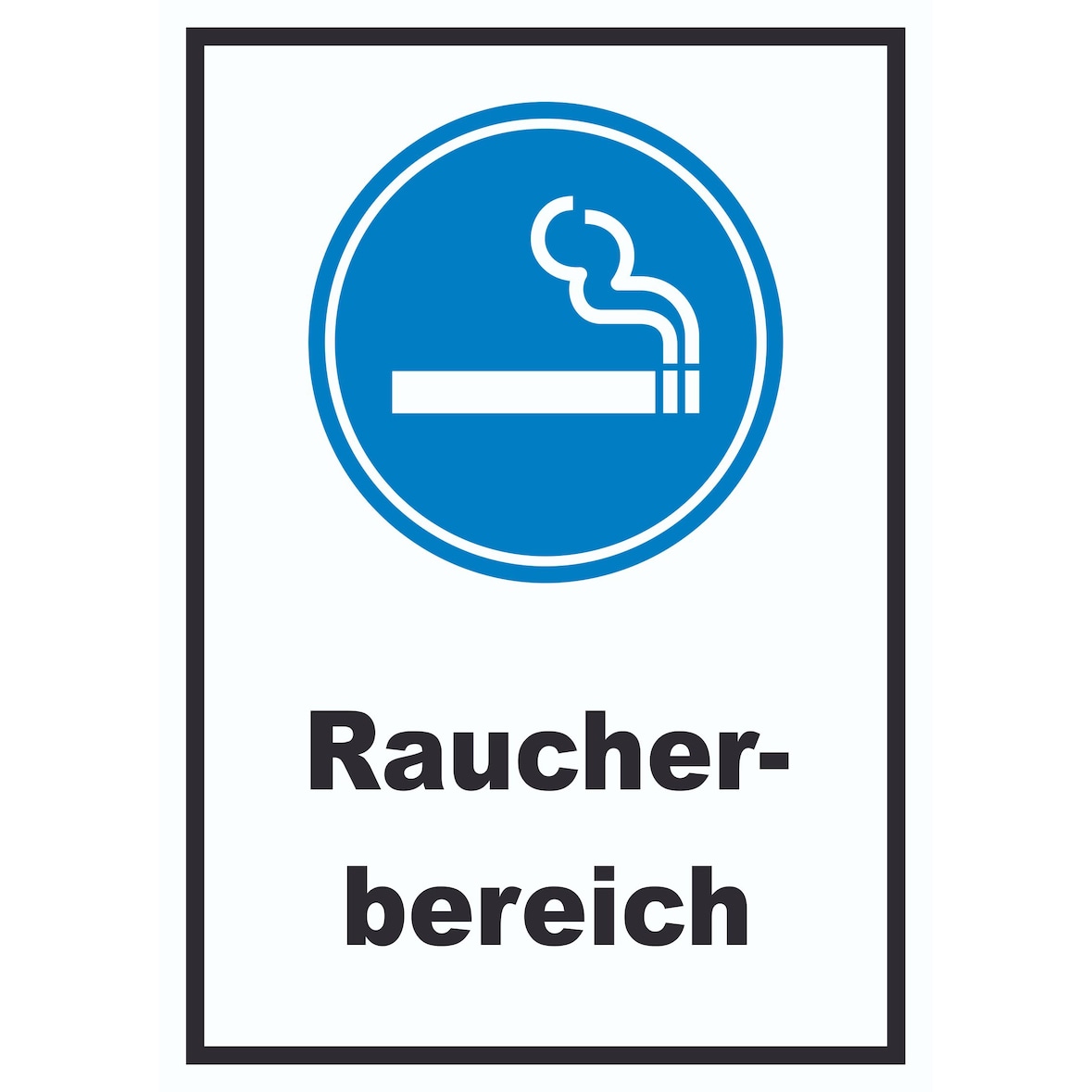 Raucherbereich Schild A3 (297x420mm)