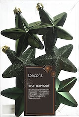 thumbnail of Christbaumschmuck Kunststoff Sterne Weihnachtsbaumschmuck Anhänger dunkelgrün