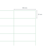 thumbnail of Universele A4 etiketten 25 vel 105x37 mm TRANSPARANT, voordeelpak: 3x 25 vel