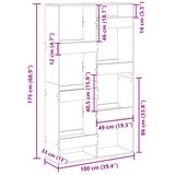 thumbnail of vidaXL Raumteiler Schwarz 100x33x175 cm Holzwerkstoff