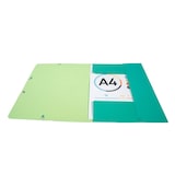 thumbnail of Exacompta  Cod. 56983E - Cartella 3 lembi con elastici Forever® cartoncino bicolore riciclato 380 g/mq - 24x32cm verde acqua - Confezione da  25 pz.