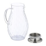 thumbnail of Relaxdays Glaskaraffe, 2L Karaffe mit Deckel, Tee Krug, Wasser Kanne, Saftkrug, Glas & Edelstahl, transparent/silber