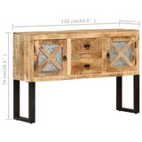 thumbnail of Helloshop26 - Buffet Sideboard Kommode Kleiderschrank Aufbewahrungsmöbel Organizer für Küche Wohnzimmer Lounge 110 x 30 x 74 cm 02_0029512