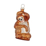 thumbnail of Christbaumschmuck Glas 8cm Affe Figur Handbemalt Weihnachtsbaum Anhänger Weihnachten Christbaumanhänger Weihnachtsbaumschmuck Zoo Tiere Hellbraun