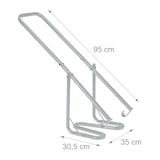 thumbnail of Relaxdays Müllpresse, Müllverdichter Hausmüll, Restmüll & Papier, Abfallverdichter, manuelle Hausmüllpresse, Stahl, grau