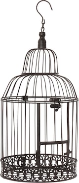 thumbnail of Moritz Deko-Vogelkäfig braun rund 2er Set verziert Pflanzkäfig Dekokäfig für Blumen Kerzen Dekoration Hängedeko Windlicht
