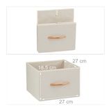 thumbnail of Relaxdays Schubladenschrank, 4 Stoff Fächer, schmal, mit Griffen, Ablage, Nischenschrank HBT 99,5 x 31 x 31,5 cm, braun