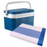 thumbnail of CAMPOS - 16L blauwe koeler met 90x160cm 450gsm 100% katoenen badstof handdoek in blauw