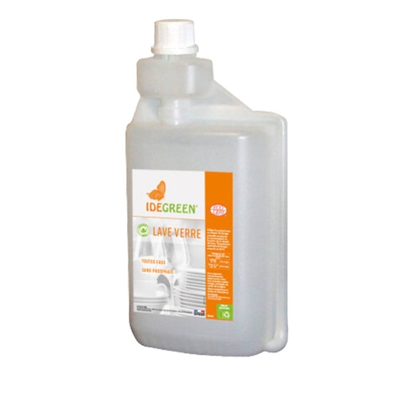 Liquide lave verre professionnel - Ecocert - 1L - IDEGREEN