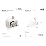 thumbnail of MF - Houtgestookte Buitenoven van Beton Model KITAWAY (Wit - 120 x 120 x 65 cm) – Geïsoleerd met Kurk en 3 Keramische Dekens