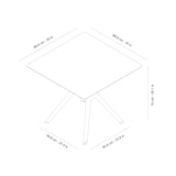 thumbnail of Resol VELA S Quadratischer Tisch Indoor, Outdoor 90x90 Schwarzer Fuß - Eschen Eiche Tischplatte