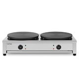 thumbnail of VERTES Dubbel Crepes Maker elektrisch met 2 platen van 40cm, 2×3000W, roestvrij staal, anti-aanbak, traploos instelbare temp. 50‑300°C