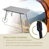 thumbnail of JAWINIO tuintafel opklapbare tafel in hoogte verstelbaar aluminium zilver