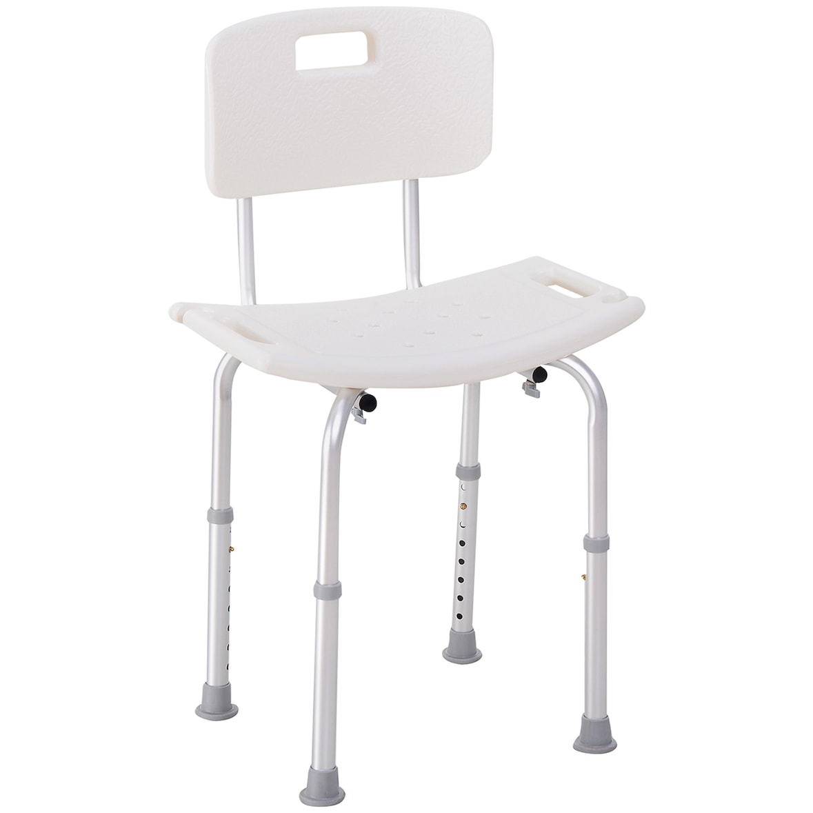 Silla ducha personas mayores taburete de ducha silla para ducha con respaldo altura regulable en 8 niveles y antideslizante carga 136 kg