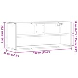 thumbnail of vidaXL TV-Schrank Schwarz 100x31x39,5 cm Holzwerkstoff und Metall