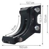 thumbnail of 3er-Set Wandhalterung für Markise T124, Wandkonsole Wandmontage Adapter ~ anthrazit