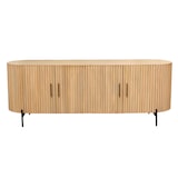 thumbnail of SIT Möbel Sideboard | 4 Türen | Mangoholz natur | Gestell Altmetall schwarz | B 190 x T 45 x H 76 cm | 09313-01 | Serie STRIPE