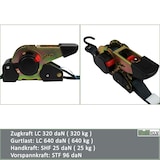 thumbnail of 4x Automatik Spanngurt Zurrgurt 1,8m x 25mm 320/640 daN selbstaufrollend mit S-Haken