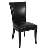 thumbnail of Set van 2 eetkamerstoelen Chesterfield, stoel keukenstoel, klinknagels FSC®-gecertificeerd ~ imitatieleer, zwart, donkere poten